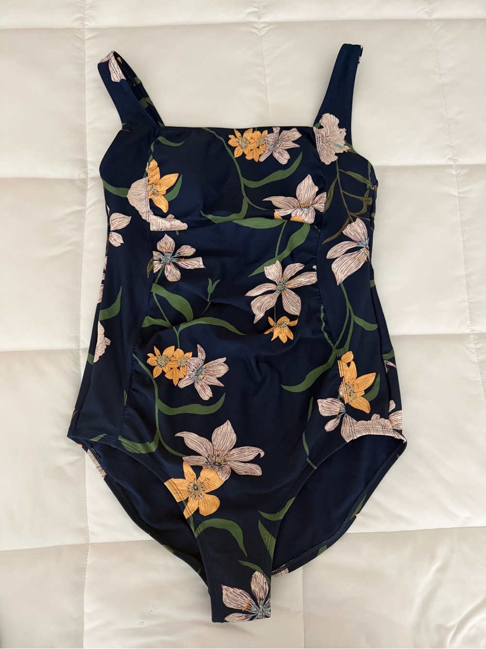 Shade & Shore Navy Floral One-Piece Swimsuit
